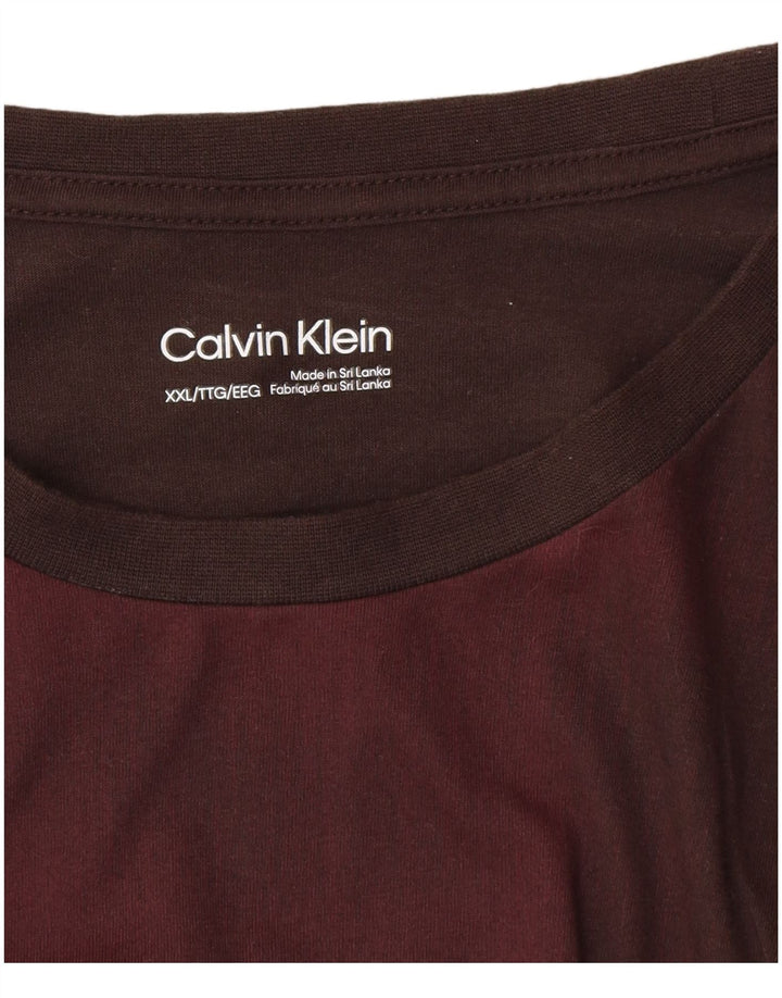 Calvin Klein Herren T-Shirt Top 2XL Burgund