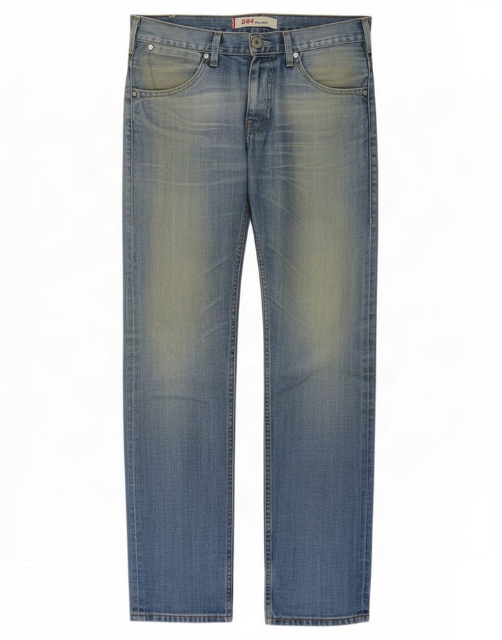 Levi's Herren 504 Straight Jeans W36 L30 Blau