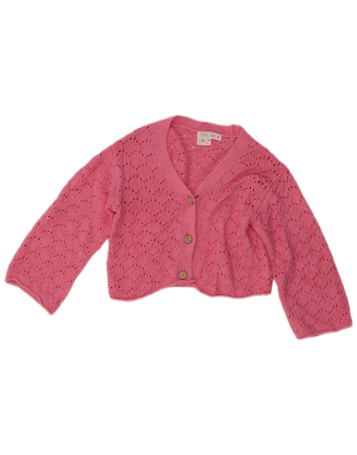 Zara Mädchen-Cardigan-Pullover, 5–6 Jahre, Rosa