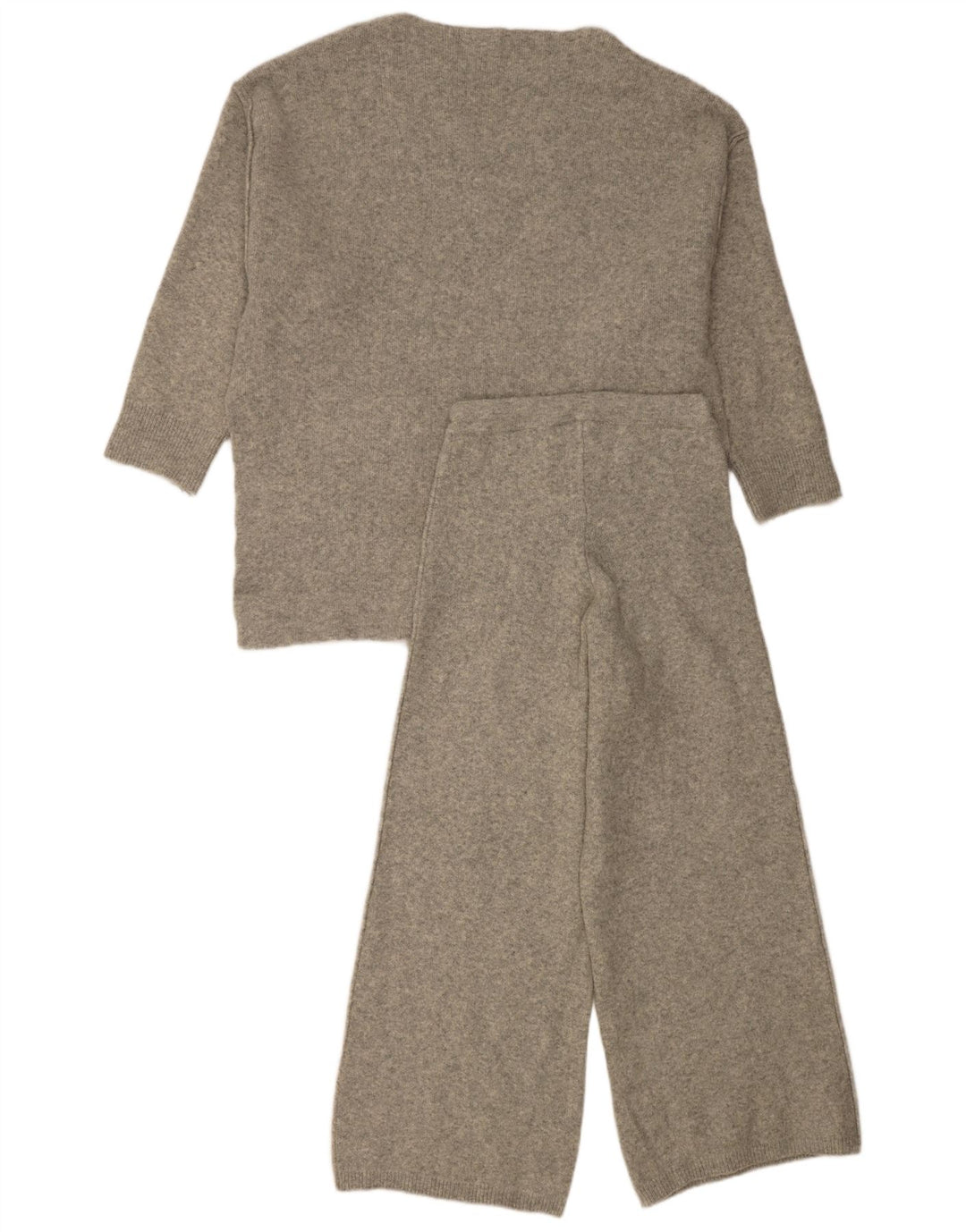 Zara Damen-Strick-Overall-2-teiliges Set UK 10 Small Grau Acryl
