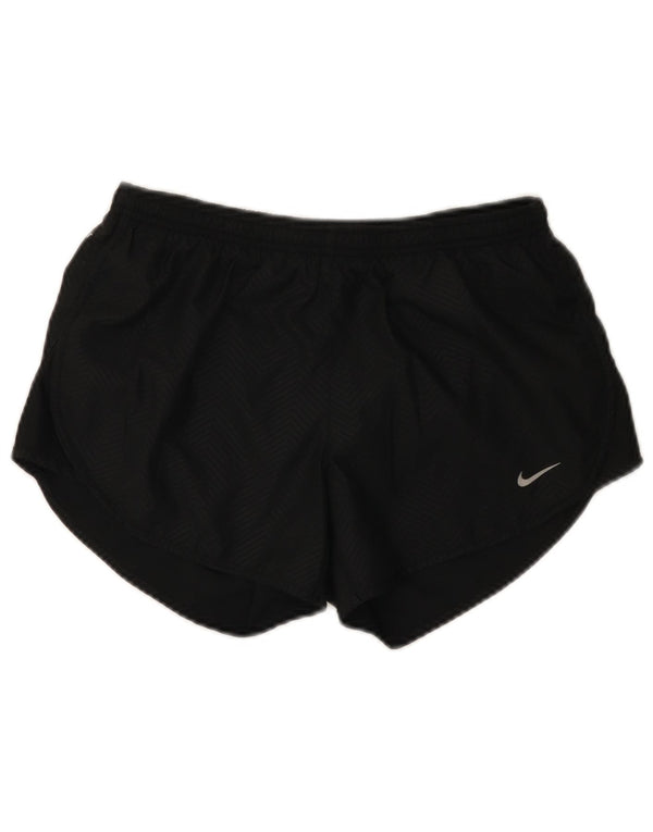 Nike Damen Dri Fit Sport Shorts UK 10 Small Schwarz Chevron Polyester