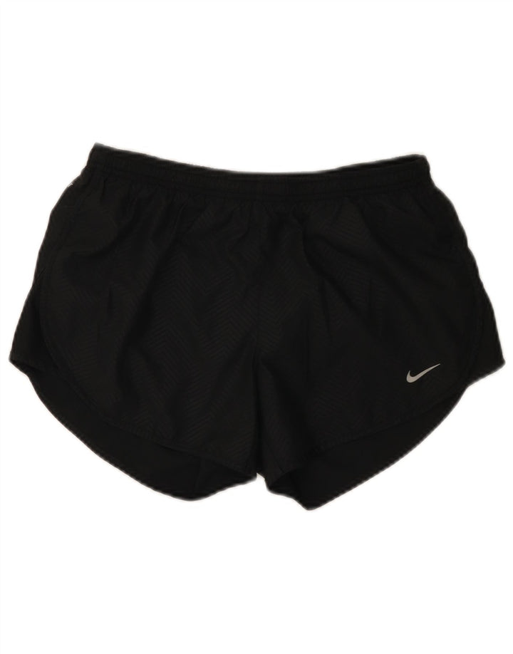 Nike Damen Dri Fit Sport Shorts UK 10 Small Schwarz Chevron Polyester