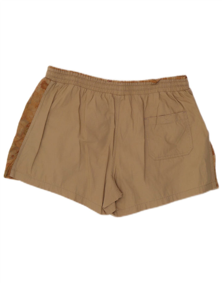 ALVIERO MARTINI Herren-Badeshorts mit abstraktem Muster, Mittelbeige