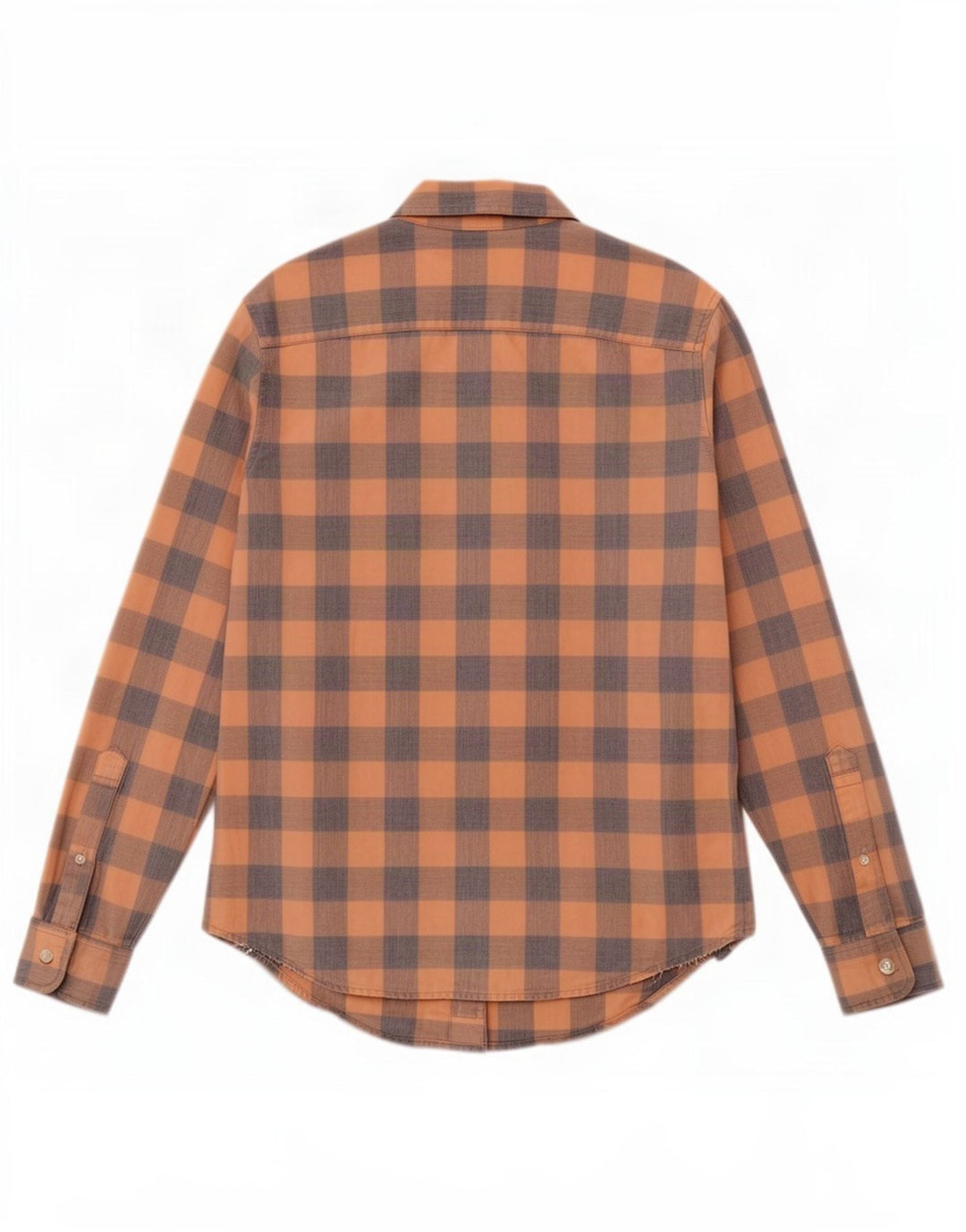Abercrombie & Fitch Herrenhemd Mittelorange kariert, Baumwolle
