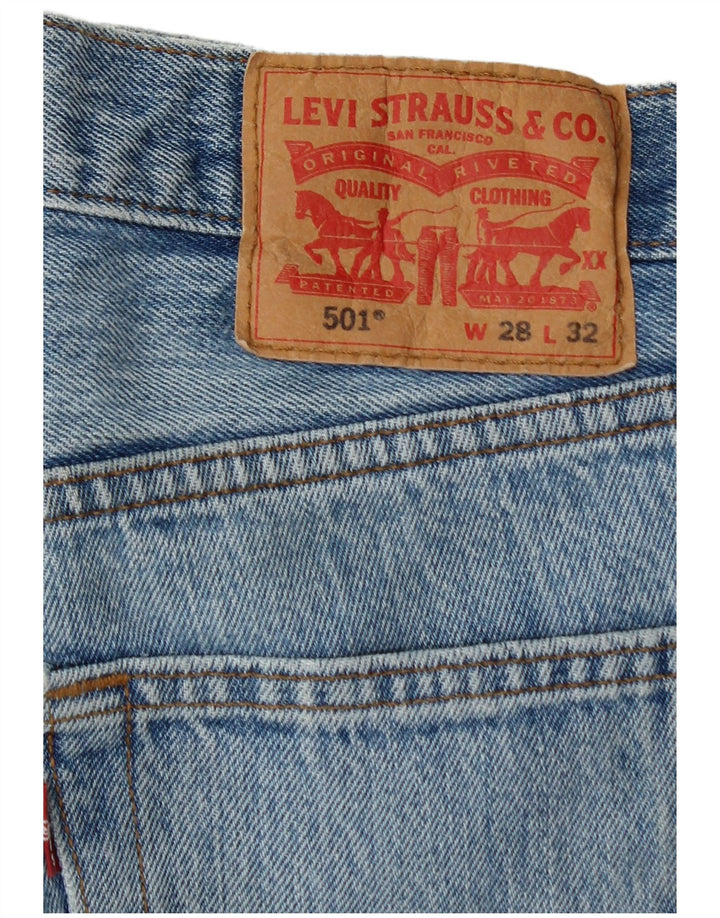 Levi's Herren 501 Straight Jeans W28 L32 Blaue Baumwolle