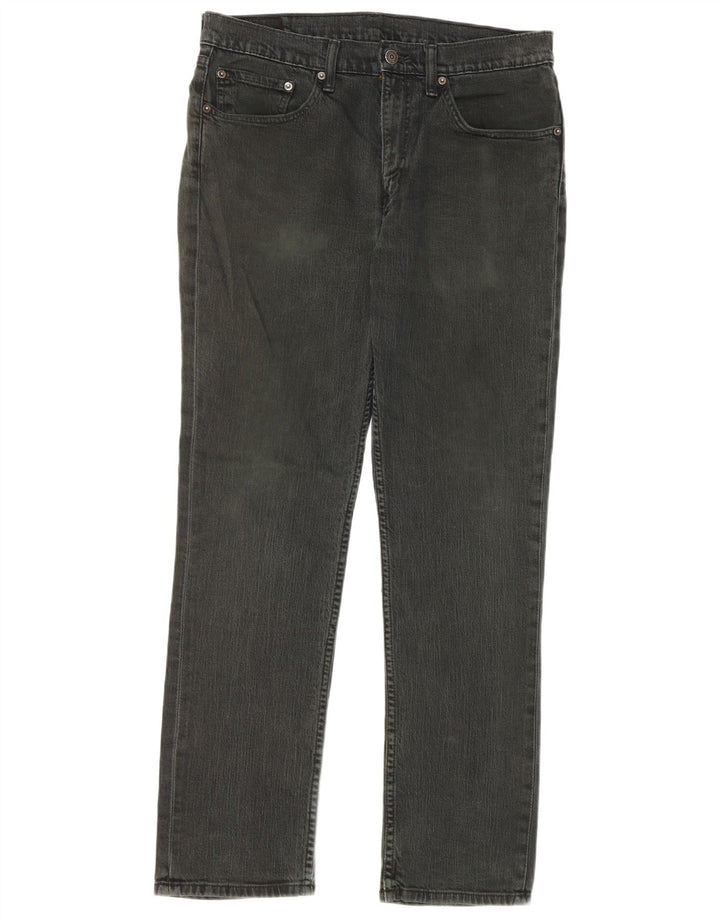 Levi's Herren Straight Jeans W34 L32 Schwarze Baumwolle