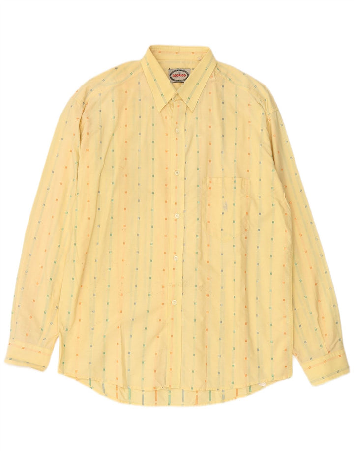 RODRIGO Mens Shirt Size 15 3/4 40 Medium Yellow Striped