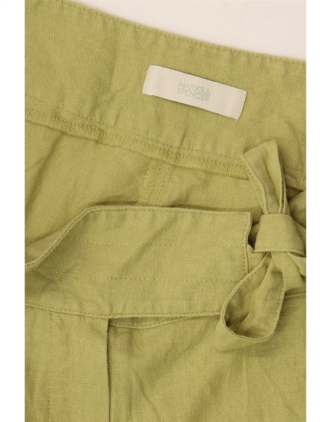 Marks & Spencer Damen-Caprihose mit weitem Bein, W32, L18, Grün