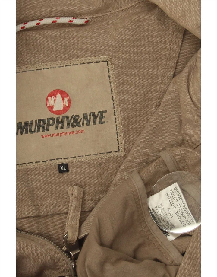 Murphy & Nye Herren Bomberjacke UK 42 XL Beige Baumwolle