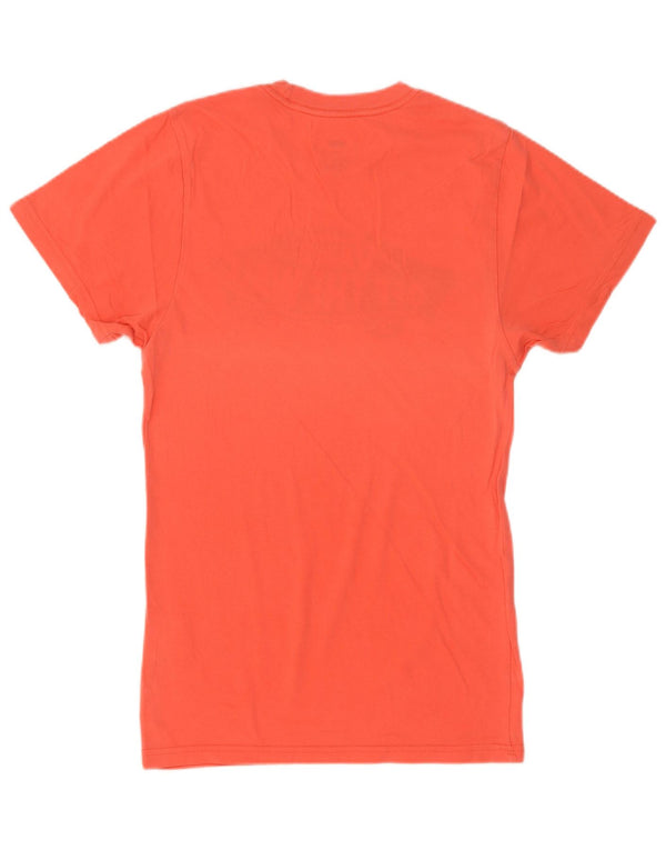 Vans Herren Custom Fit Grafik T-Shirt Top XS Orange Baumwolle