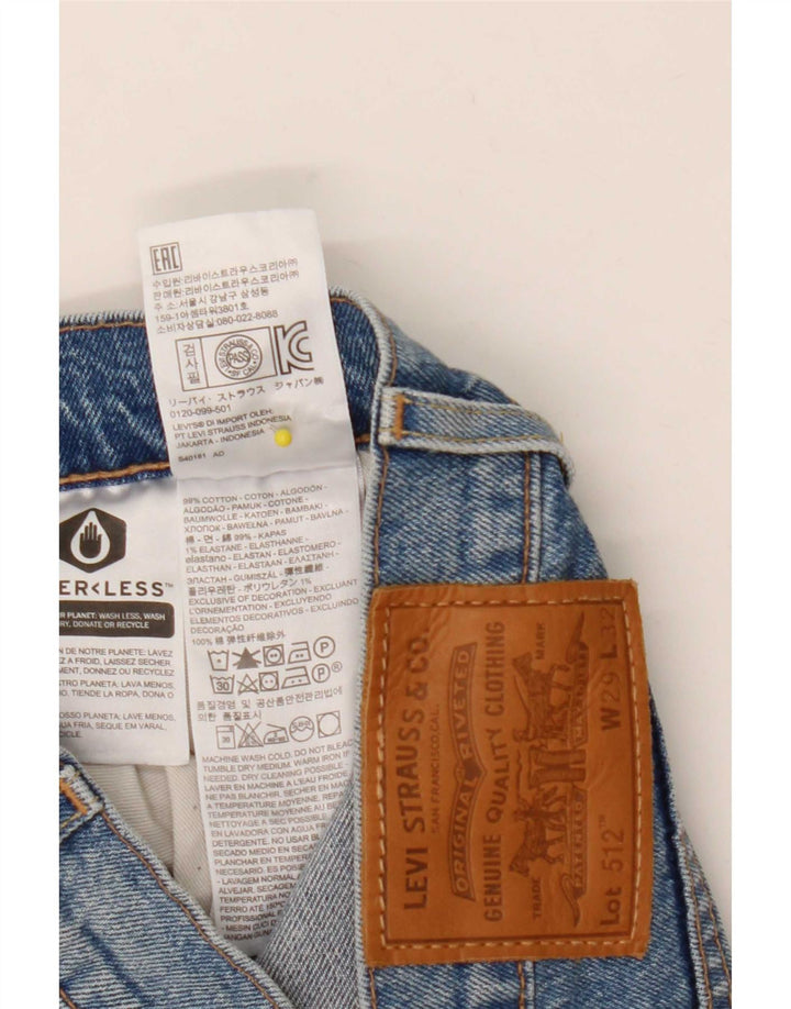 Levi's Herren 512 Tapered Slim Jeans W29 L32 Blaue Baumwolle