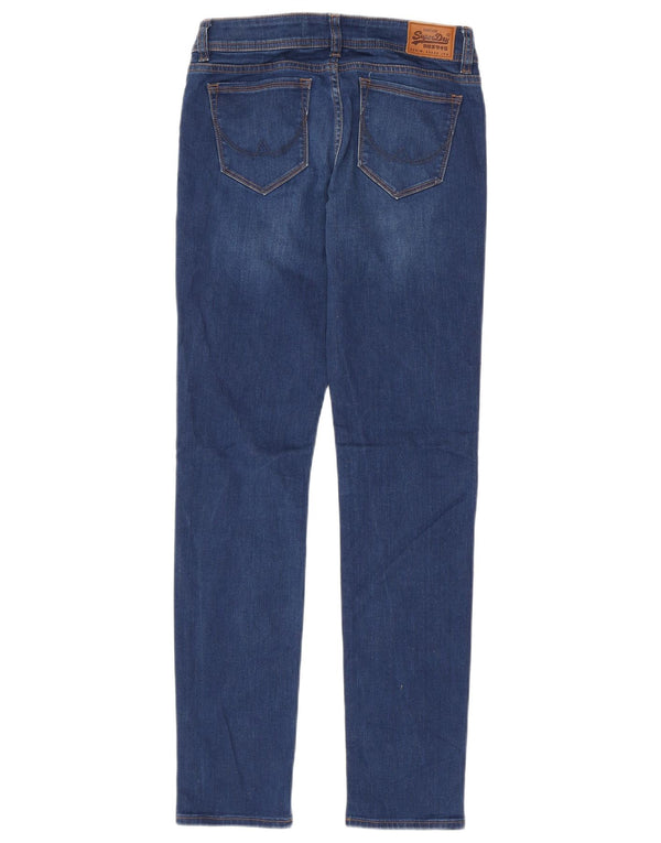 Superdry Damen Imogen Slim Jeans W26 L32 Blaue Baumwolle