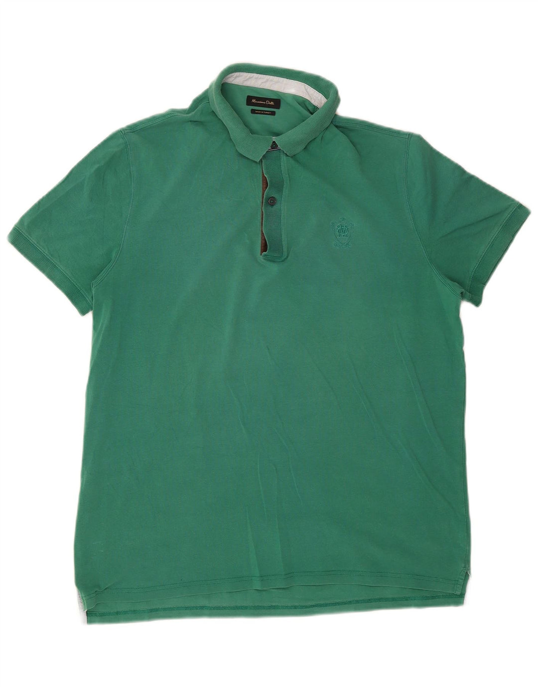Massimo Dutti Herren Poloshirt XL Grüne Baumwolle