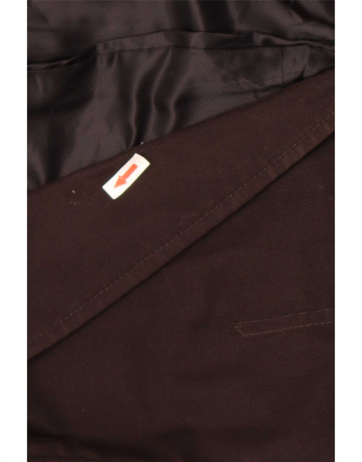 Zara Herren Militär-Blazer mit 2 Knöpfen, EU 54, XL, braune Baumwolle