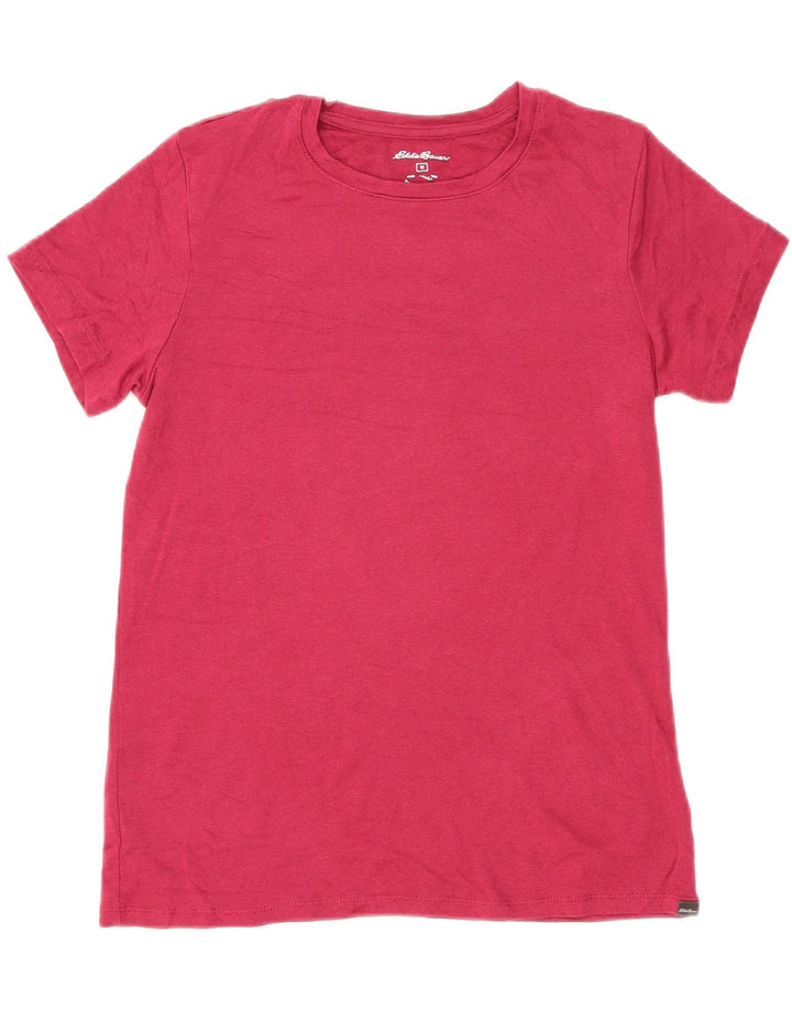 EDDIE BAUER Womens T-Shirt Top UK 12 Medium Pink Cotton Vintage Eddie Bauer and Second-Hand Eddie Bauer from Messina Hembry 
