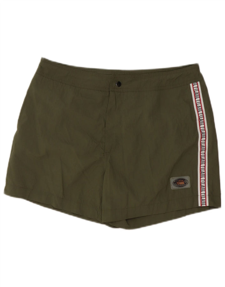 ALVIERO MARTINI Herren Badeshorts mit Grafik, Medium Khaki, Polyamid