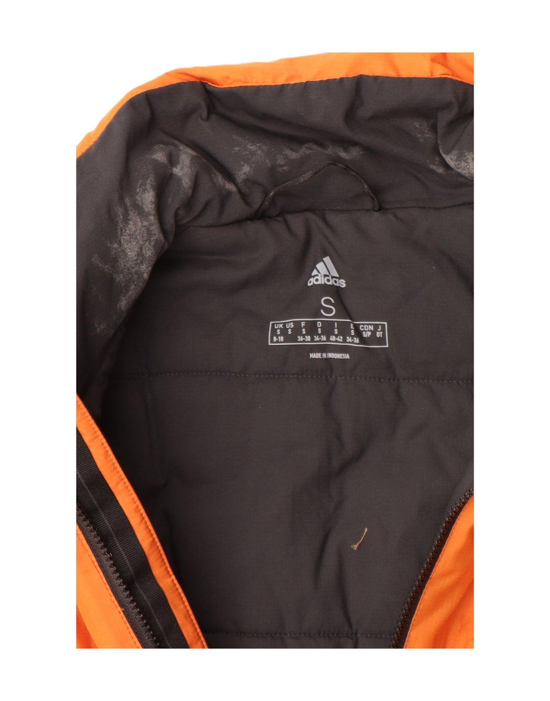 Adidas Damen Wattierte Jacke UK 8/10 Small Orange