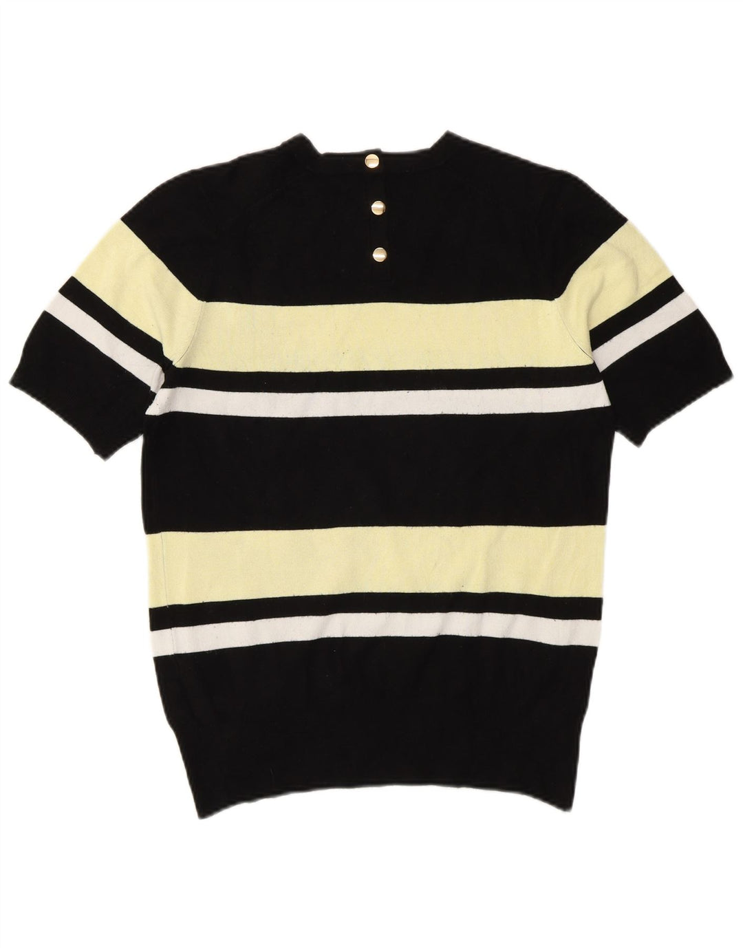 Zara Damen-Pullover mit Rundhalsausschnitt, UK 12, Mittelschwarz, Farbblock