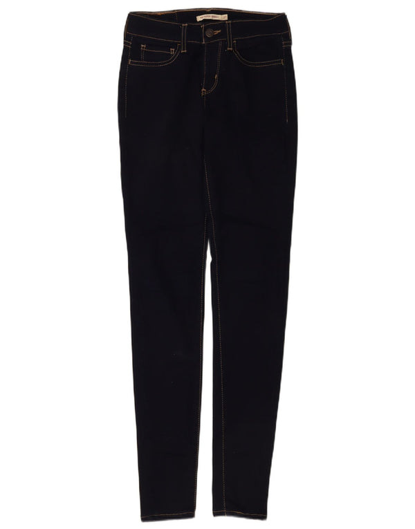 Levi's Damen 710 Super Skinny Jeans W27 L31 Marineblaue Baumwolle