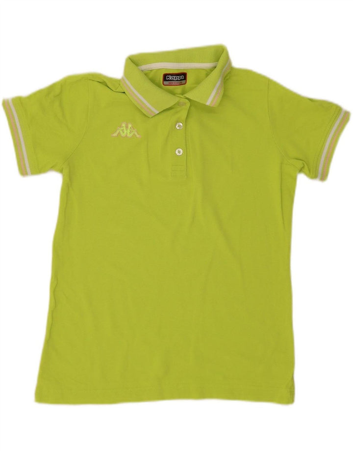 KAPPA Womens Polo Shirt UK 12 Medium Green