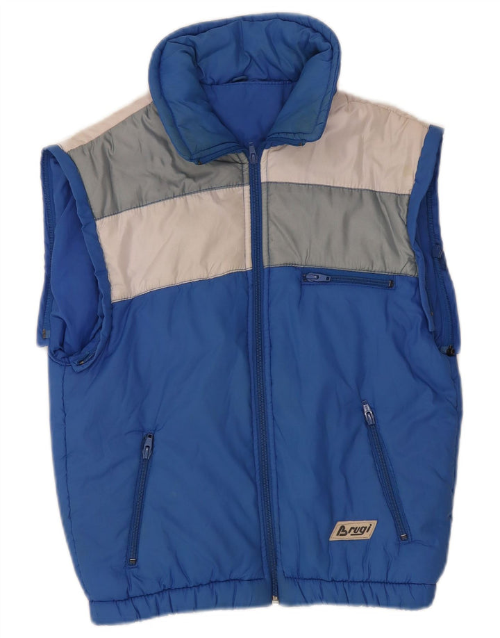 Brugi Wattierte Damenweste IT 38 XS Blaues Colourblock-Polyamid
