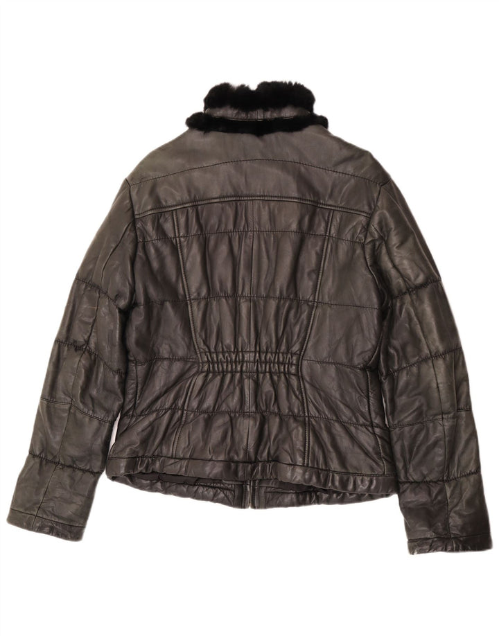 Bata and More Damen Lederjacke IT 48 XL Graues Leder