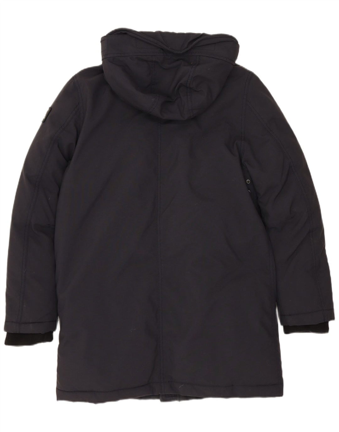 SCHOTT Wattierter Damenmantel mit Kapuze US 12 Large Schwarz Polyester