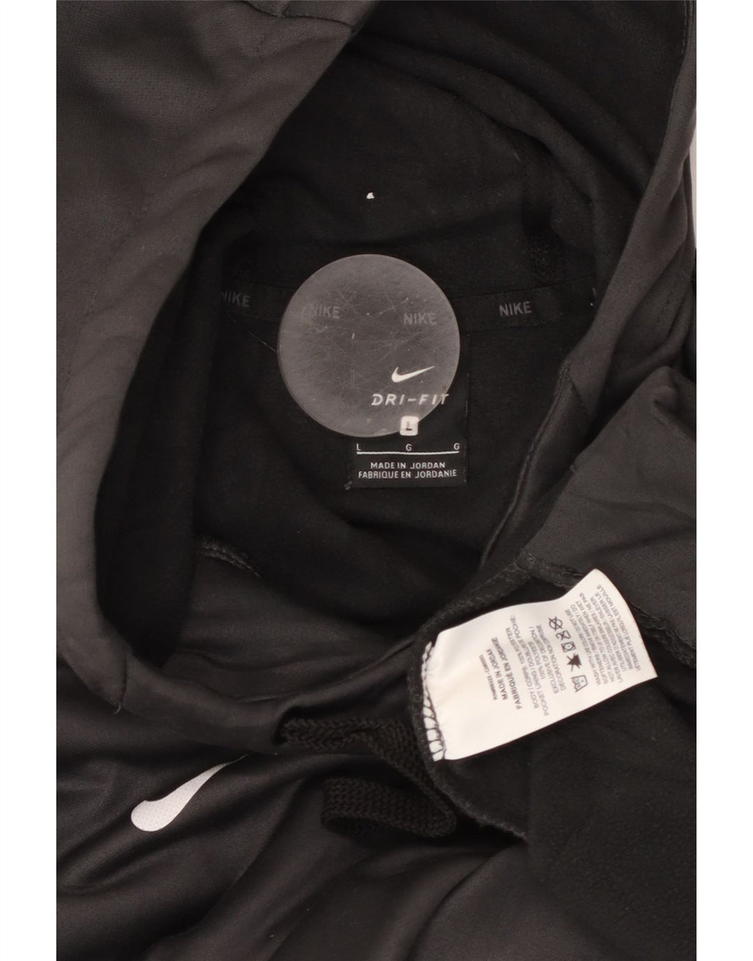 NIKE Herren-Kapuzenpullover mit Baseball-Grafik, groß, aus grauem Polyester