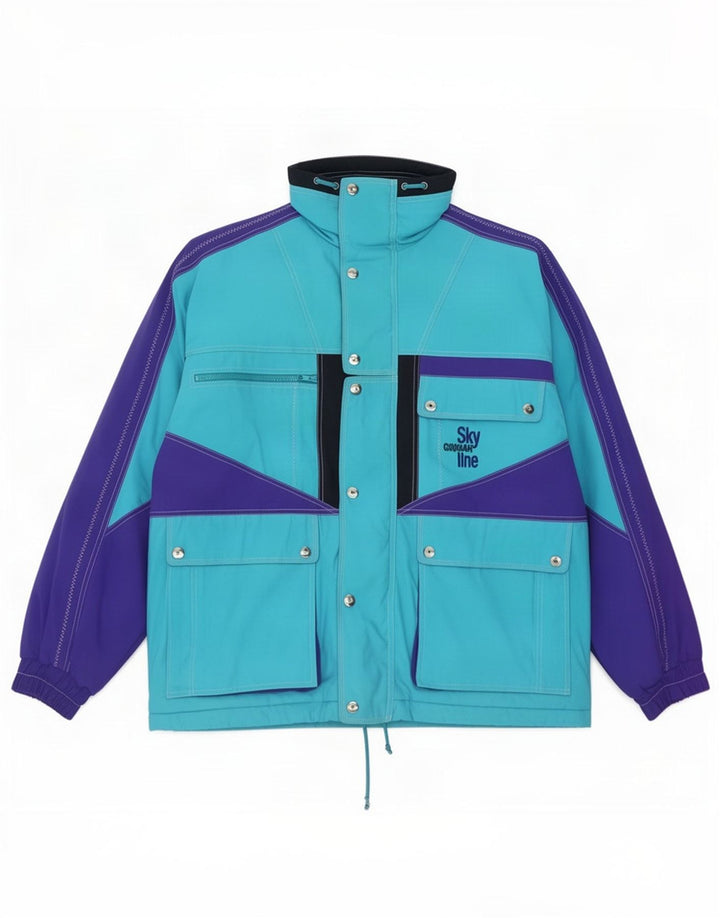 Colmar Herren-Skijacke mit lockerer Passform, IT 46, klein, Blau, Farbblock