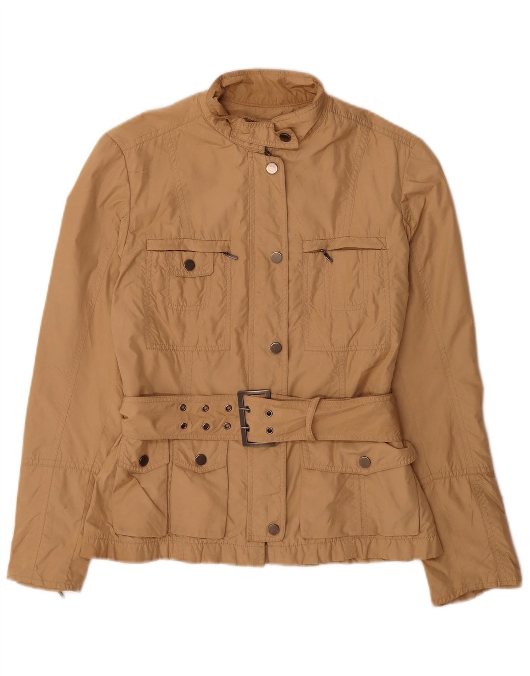 Zara Damen Utility-Jacke UK 12 Medium Beige