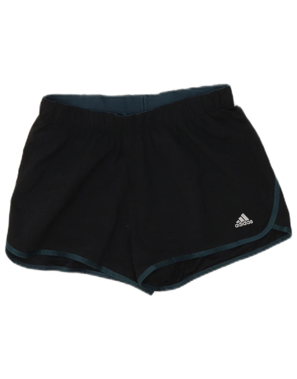 Adidas Damen Sportshorts UK 10 Small Schwarz Polyester