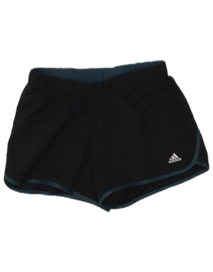 Adidas Damen Sportshorts UK 10 Small Schwarz Polyester