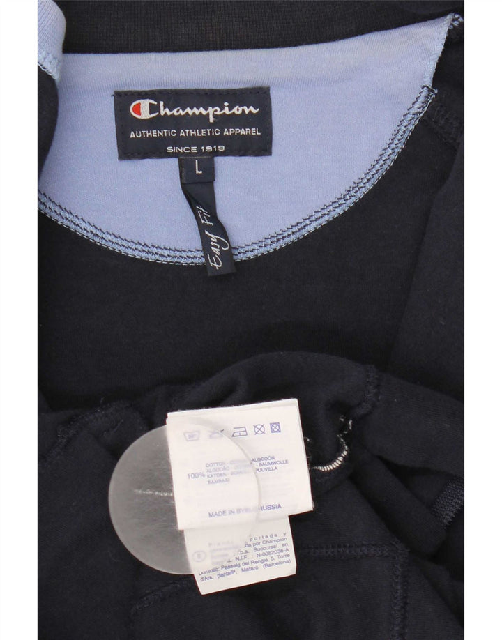 Champion Damen-Trainingsanzugoberteil, UK 14, Größe L, Marineblau, Farbblock