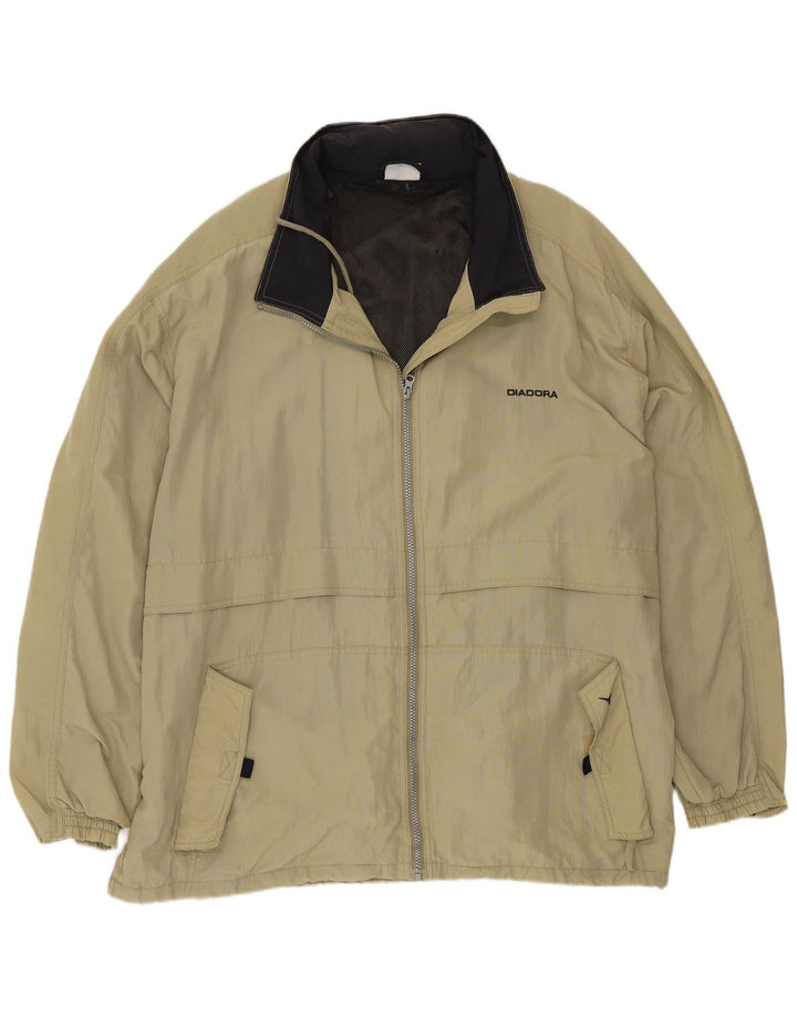 Diadora Herren Regenjacke UK 40 Large Beige Polyamid