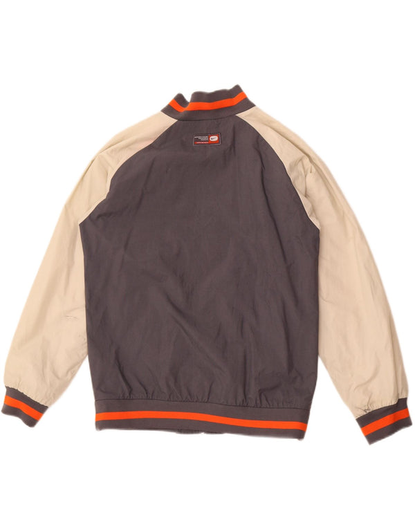 Nike Jungen-Leichtathletik-Bomberjacke, 12–13 Jahre, Größe L, Grau, Farbblock