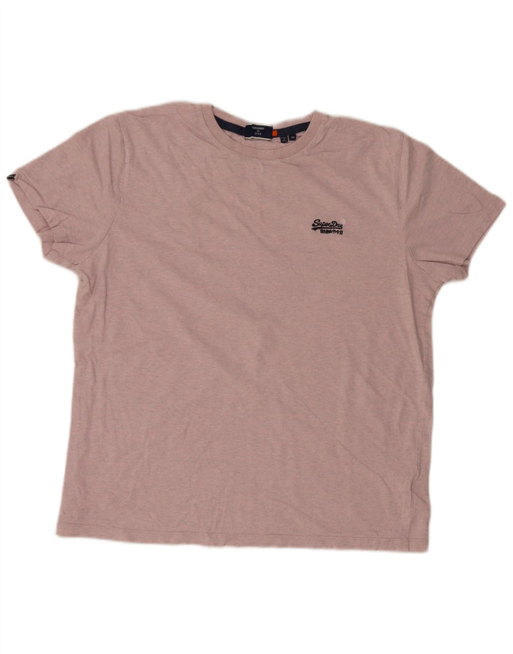 Superdry Herren T-Shirt Top XL Rosa Baumwolle