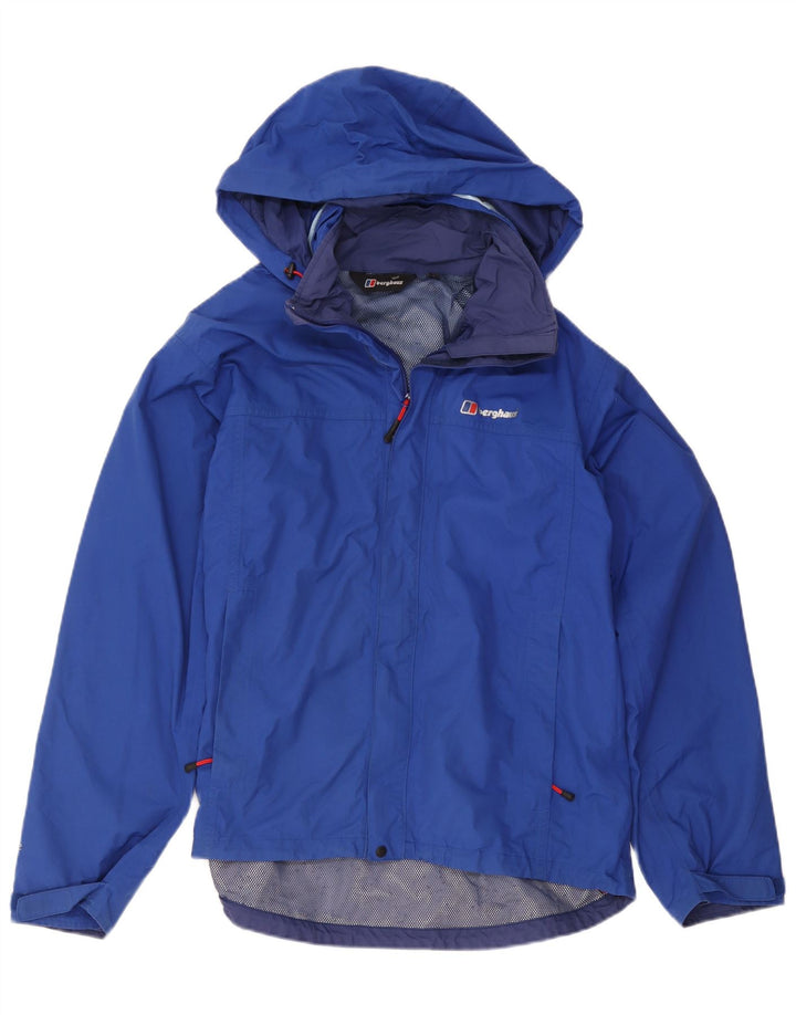 Berghaus Herren-Regenjacke mit Kapuze, UK 40, Größe L, Blau, Polyamid