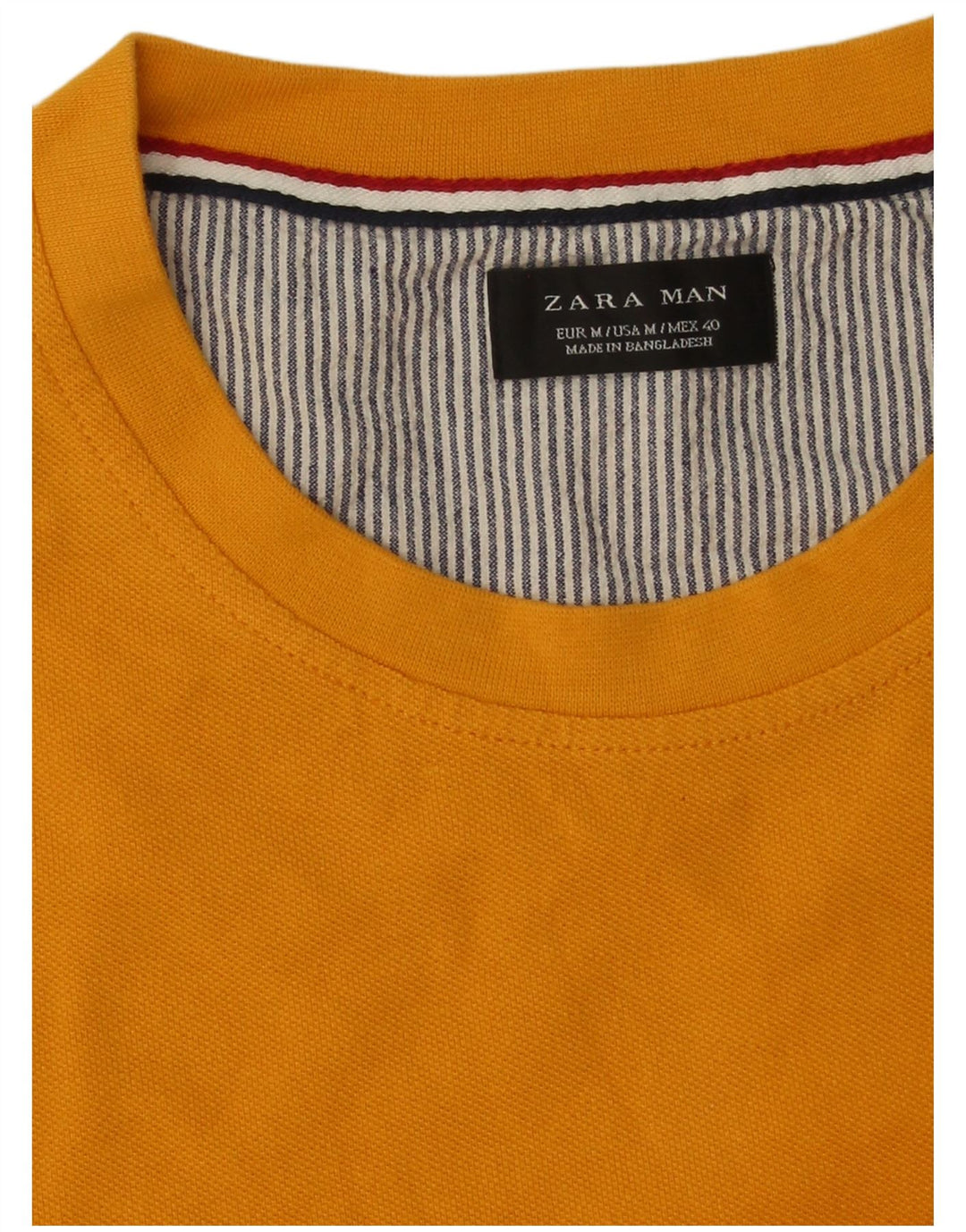 Zara Herren T-Shirt Top Mittelgelb