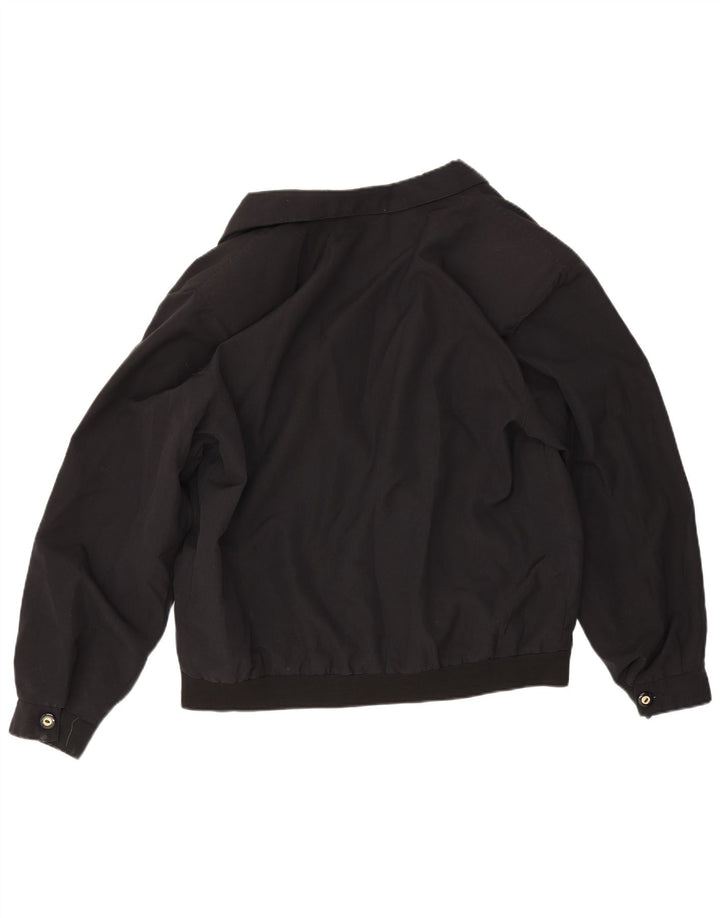 Vintage Herren Bomberjacke Große schwarze Baumwolle