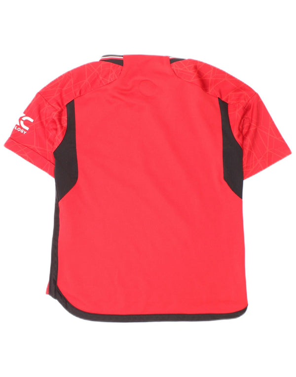Adidas Jungen Manchester United Graphic T-Shirt Top 5–6 Jahre rot geometrisch