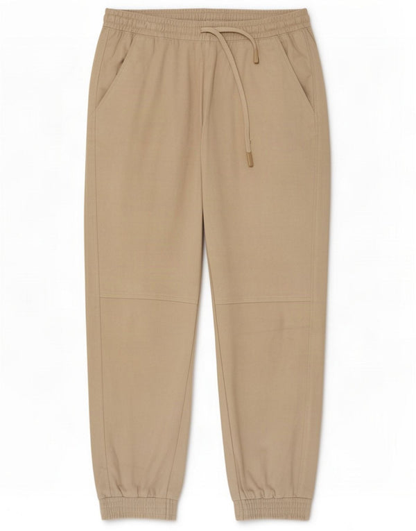 Zara Damen Velours-Trainingshose, Jogginghose, UK 14, groß, beige, Polyester