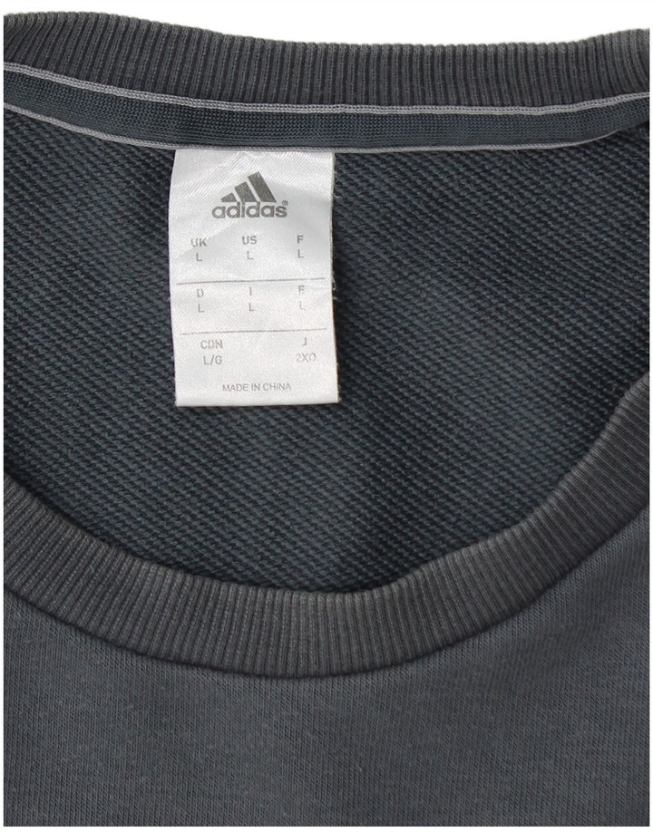 ADIDAS Herren Climalite Sweatshirt Pullover große marineblaue Baumwolle
