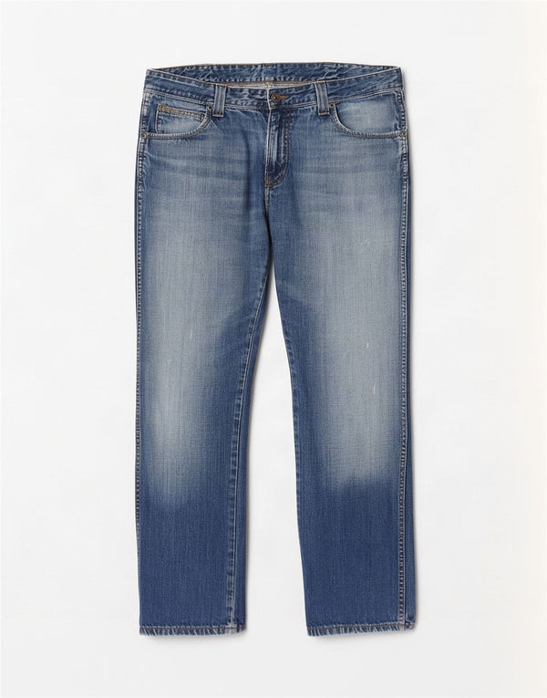 Wrangler Herren Clyde Straight Jeans W36 L30 Blaue Baumwolle