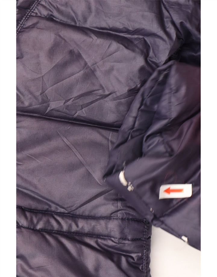Blauer Damen Wattierte Jacke UK 14 Medium Lila Polyester
