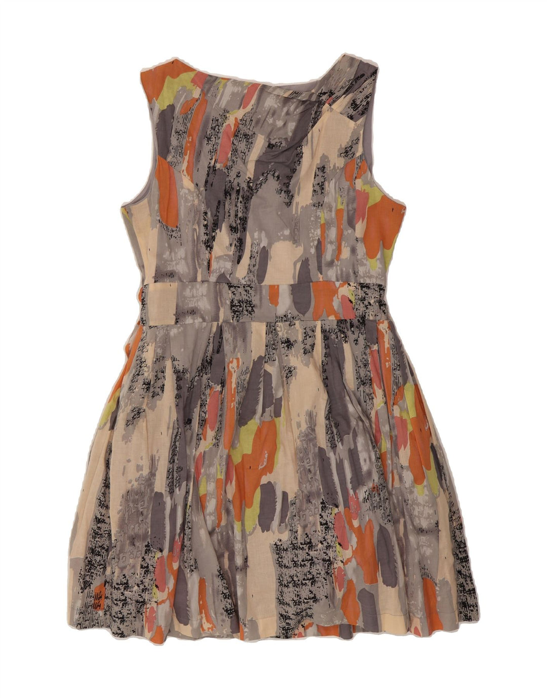 URBAN BEHAVIOUR Womens Abstract Pattern A-Line Dress UK 14 Large Grey Vintage Urban Behaviour and Second-Hand Urban Behaviour from Messina Hembry 