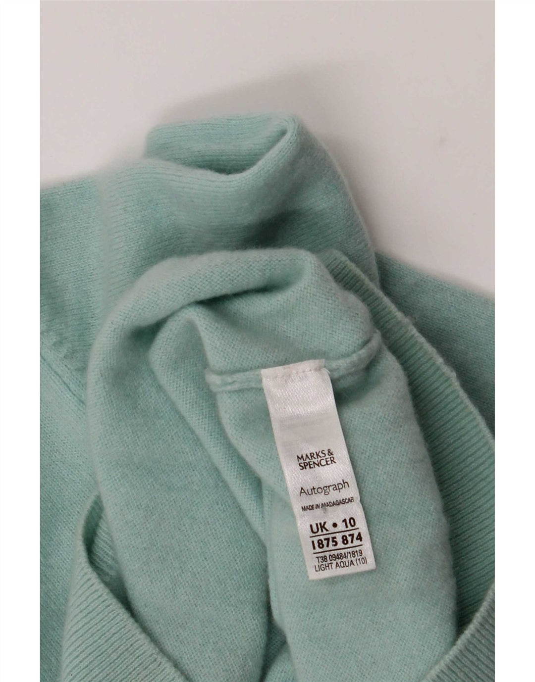 Marks & Spencer Rollkragenpullover für Damen, Gr. 10, Größe S, Türkis