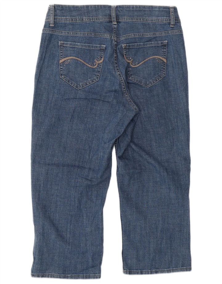 LEE Damen Riders Capri Jeans US 8 Medium W32 L20 Blaue Baumwolle