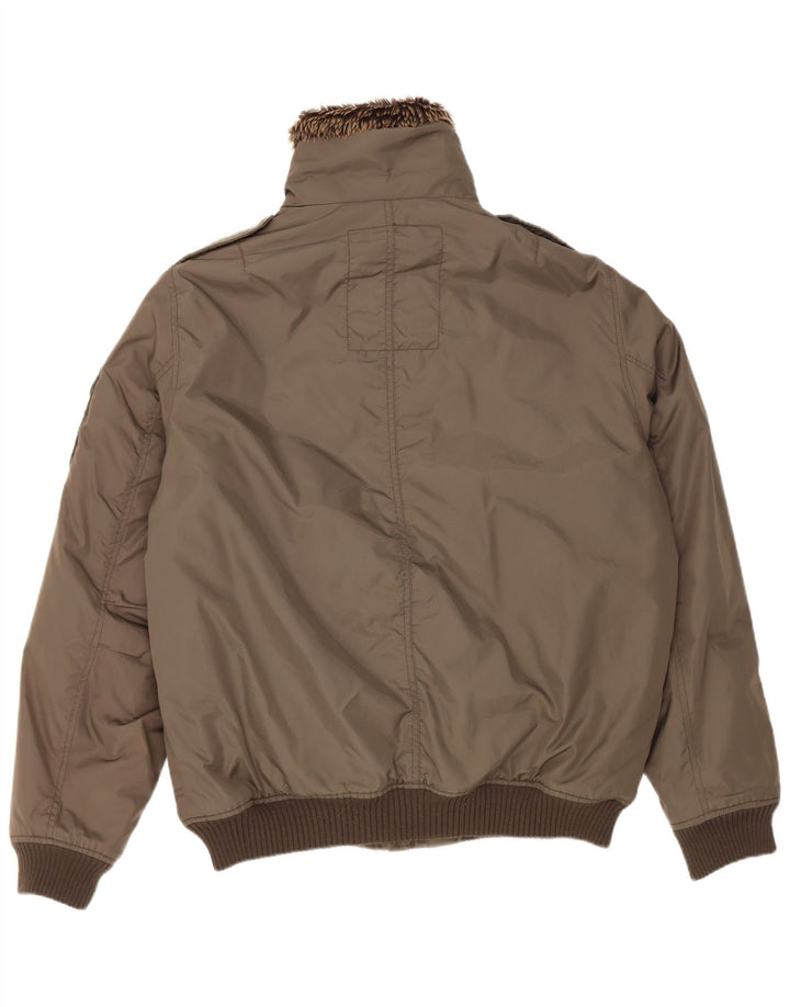 Celio Herren Militär Bomberjacke UK 42 XL Khaki Nylon