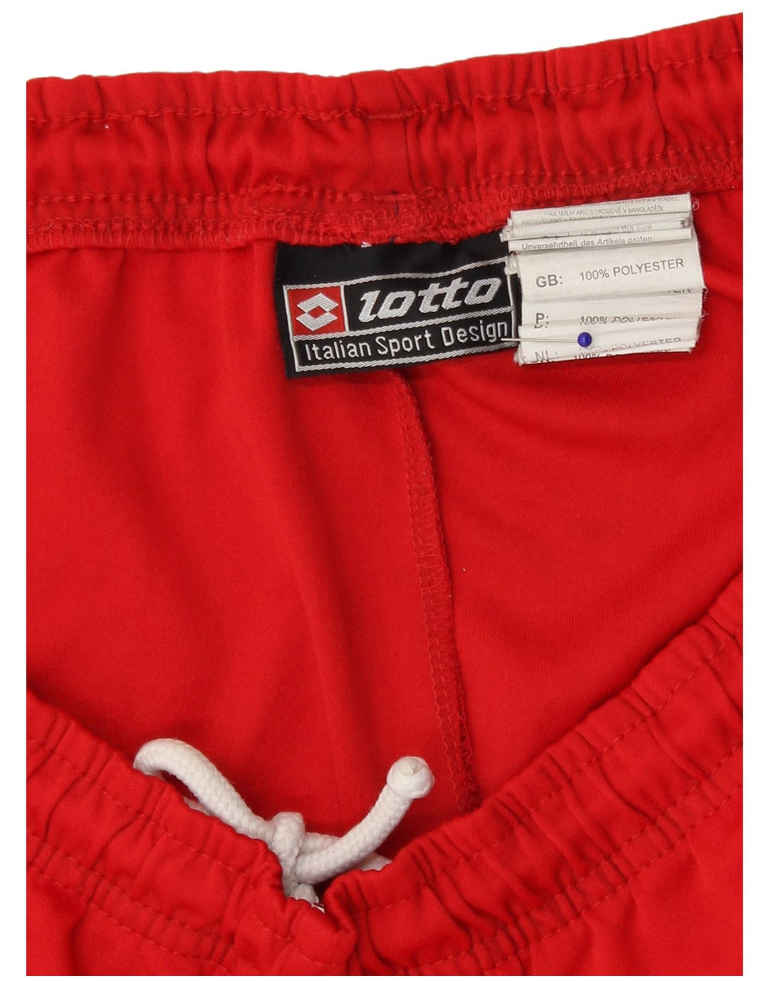 Lotto Herren-Sportshorts, groß, rotes Polyester