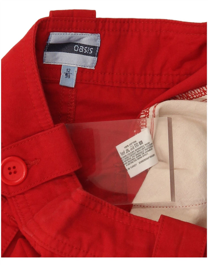 Oasis Damen Cargorock UK 12 Medium W30 Rote Baumwolle
